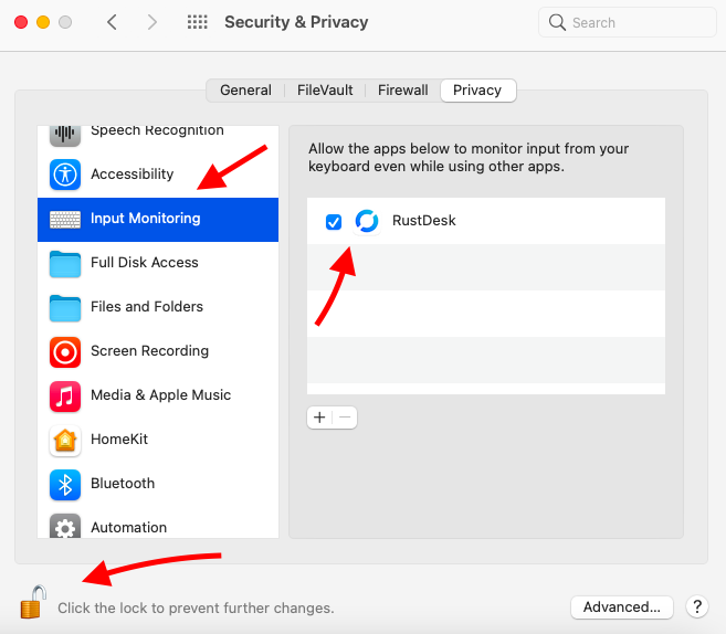 Input Monitoring Permission